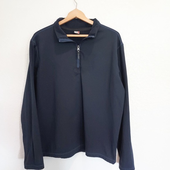 ⭐️5/$20 32 Heat Navy 1/4 Zip Sweater Size Large - Picture 1 of 8